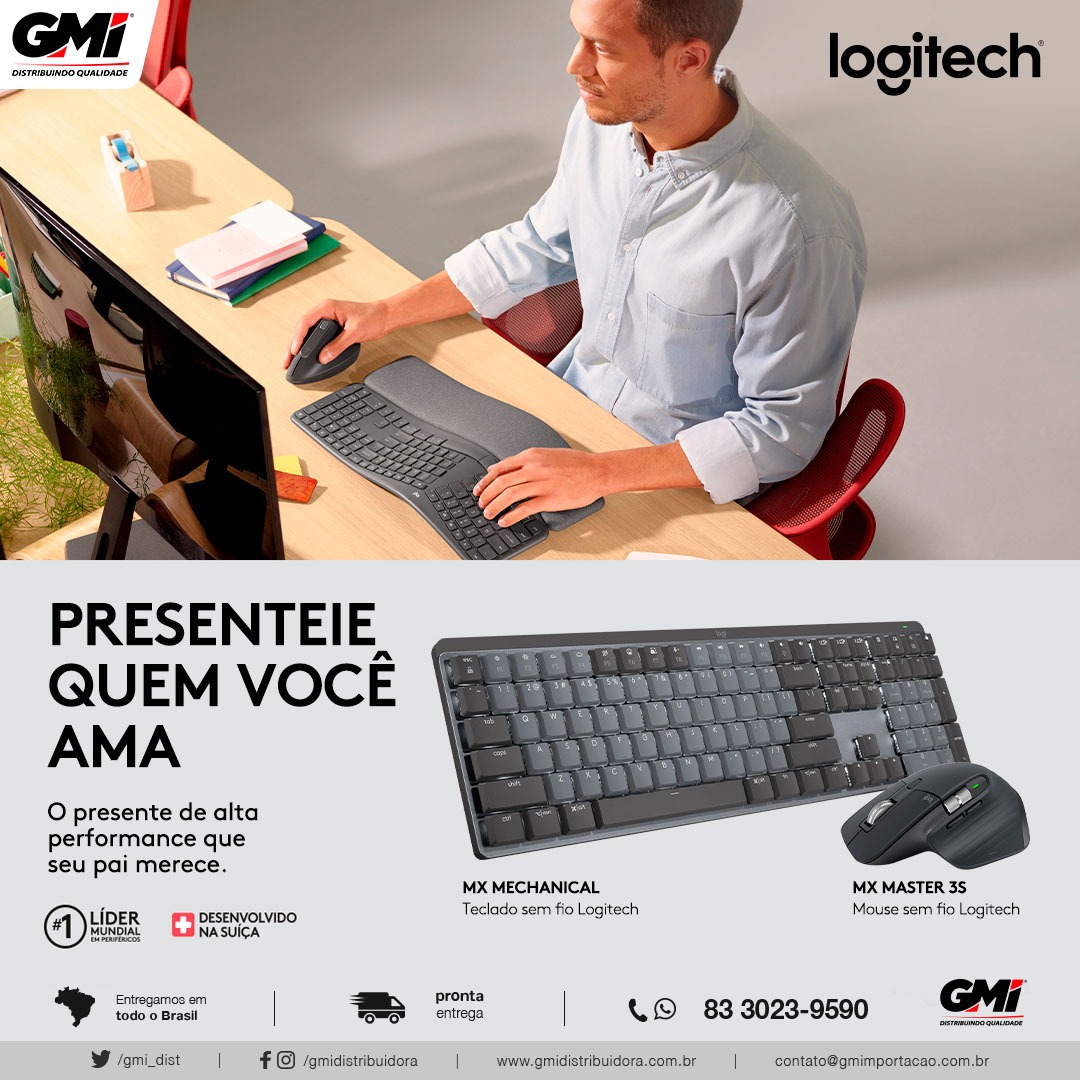 gmi_dist's tweet photo. Periféricos de alta performance Logitech, confira na GMI!
#gmidistribuidora #logitech #diadospais https://t.co/YAGlCZliq4