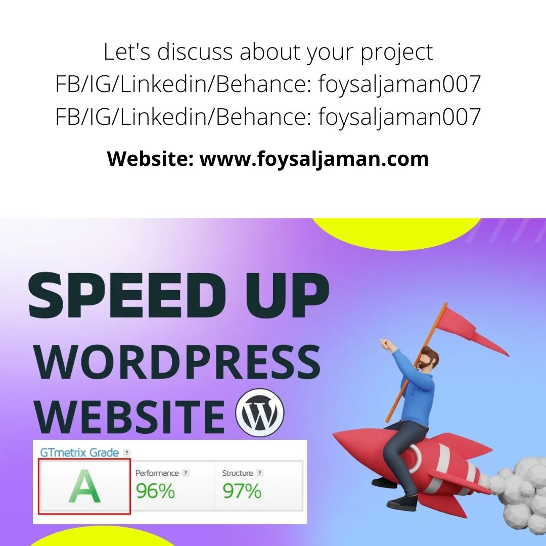 freelancerfysal's tweet photo. What I’ll do about your google page speed insight
Optimize themes and plugins
Minify HTML/JS/CSS
Optimize images
Fast as possible Possible Scores
Hire Me: https://t.co/jz0K6ia8cG
#googlePageSpeed #increaseSpeed #wordpressWebsite #speedOptimization #Chelsea #Spurs https://t.co/tN9QhhMwx2