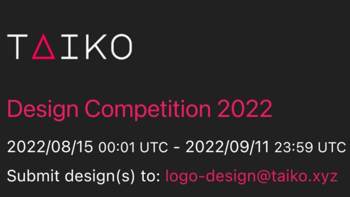 odesium's tweet photo. The countdown begins. ⏲️
Get creative and join in the fun. More info shortly.
Come join in @taikoxyz
discord: https://t.co/2odpVqdpR5
reddit: https://t.co/V3yetkPsqr https://t.co/9ZdBZT7UO5
