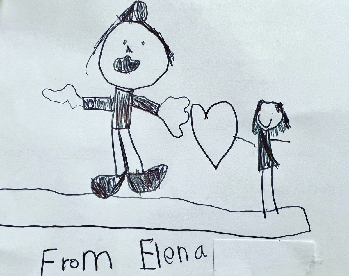 shawnthornton's tweet photo. Today, after one of our services, a sweet little girl named Elena give me this picture that she drew of me and her. I am the one with my mouth open preaching in the service and she is the one who (as she put it) "was listening to me with her heart." How sweet is that! https://t.co/BuOBrZJkYX
