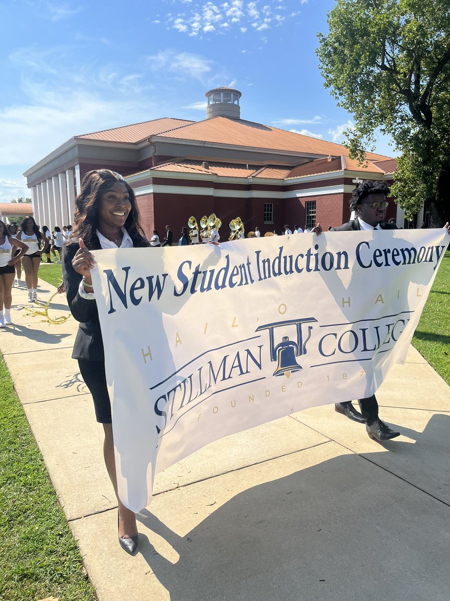 ComeToStillman's tweet photo. New Student Induction Ceremony underway as Mister and Miss Stillman College lead the way💙💛
#stillmancollege #hbcu #newstudentinductionceremony https://t.co/9ixazMhtdt