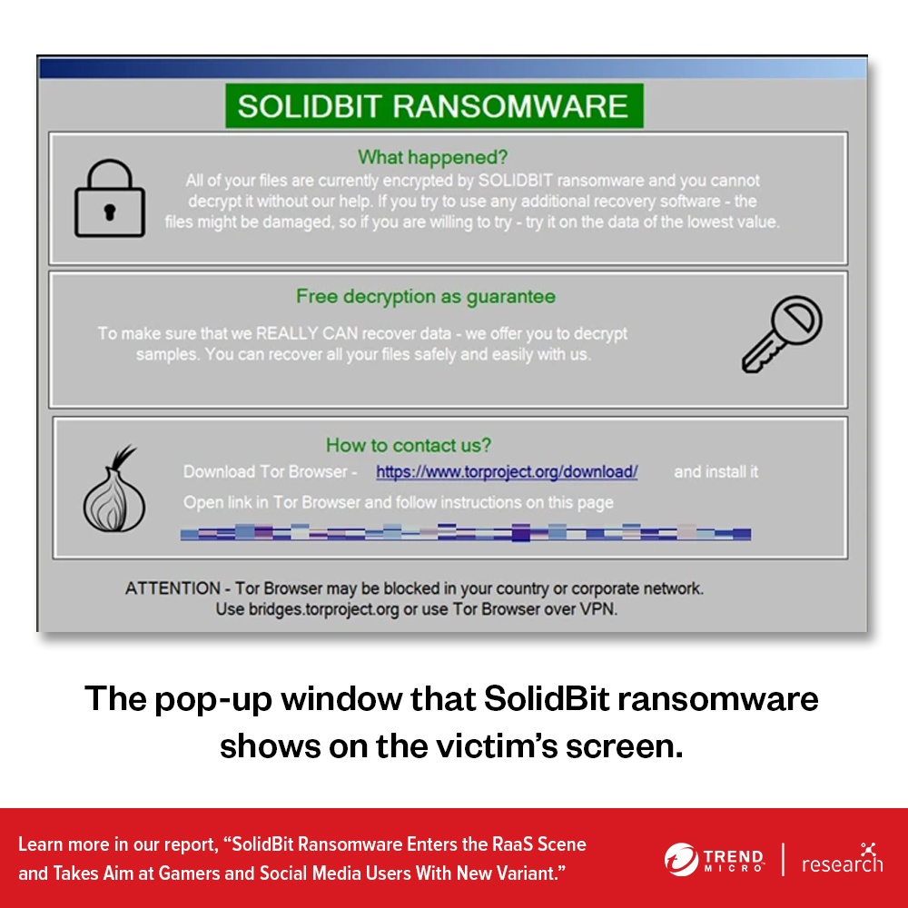 trendai_RSRCH's tweet photo. A new variant of #SolidBit #ransomware is masquerading as tools for the popular video game #LeagueOfLegends (LOL) and social media apps like #Instagram.
Here's how organizations and end users can mitigate the risks presented by this variant here: https://t.co/dt3izfYwLa https://t.co/iwmYGUvsUH