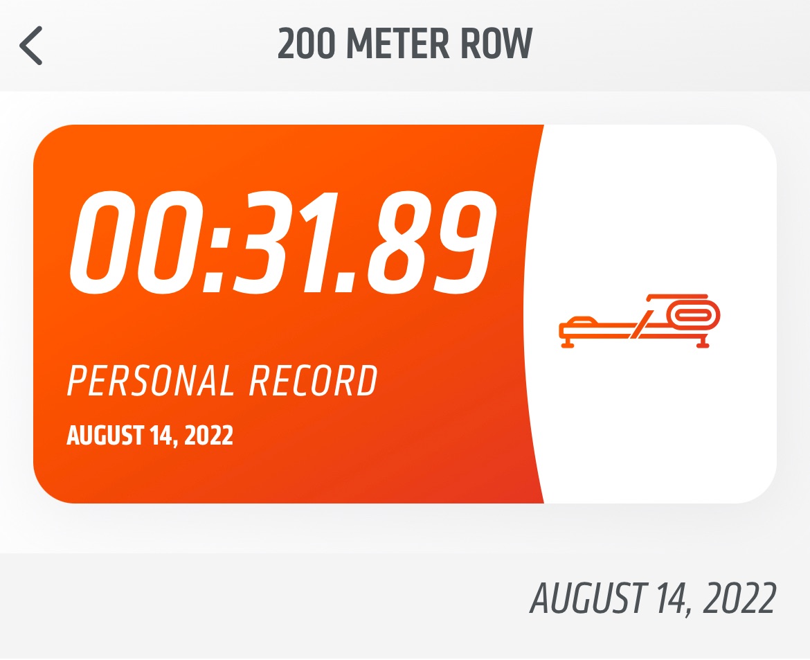 BrookPrincipal's tweet photo. A PR hits different on a Sunday. @orangetheory #200meters #benchmarkrow #otfdenviille https://t.co/G89ds75lf3