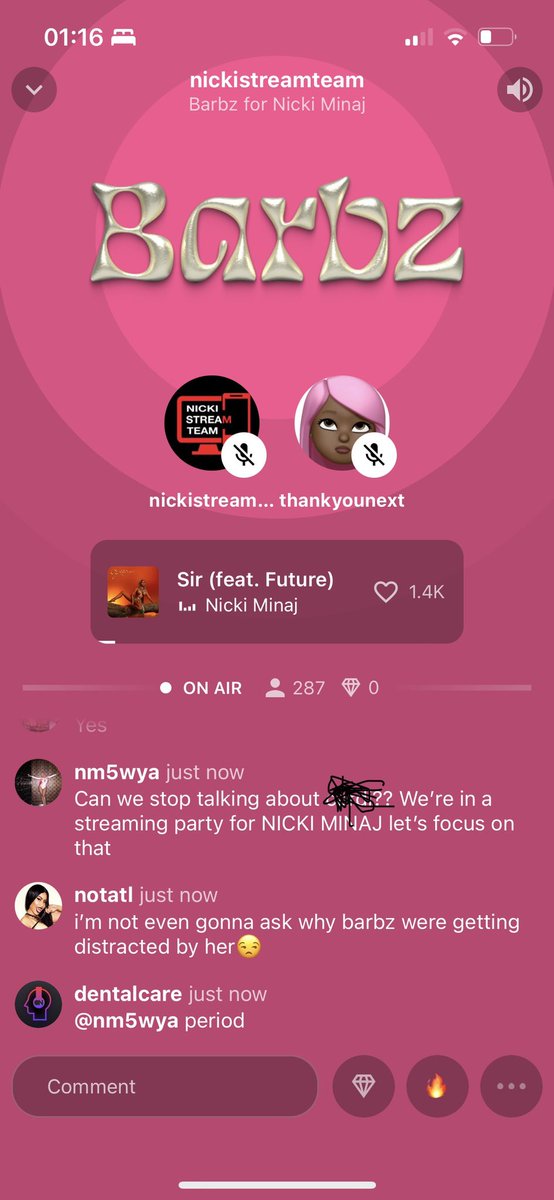 preciousminaj1's tweet photo. @NICKIMINAJ @QCWorldwide @GangstaBarbie29 No Queen 👸, we Apple Music Barbz are still topping 💯 . #NickiJames https://t.co/2bYRu4j9dT