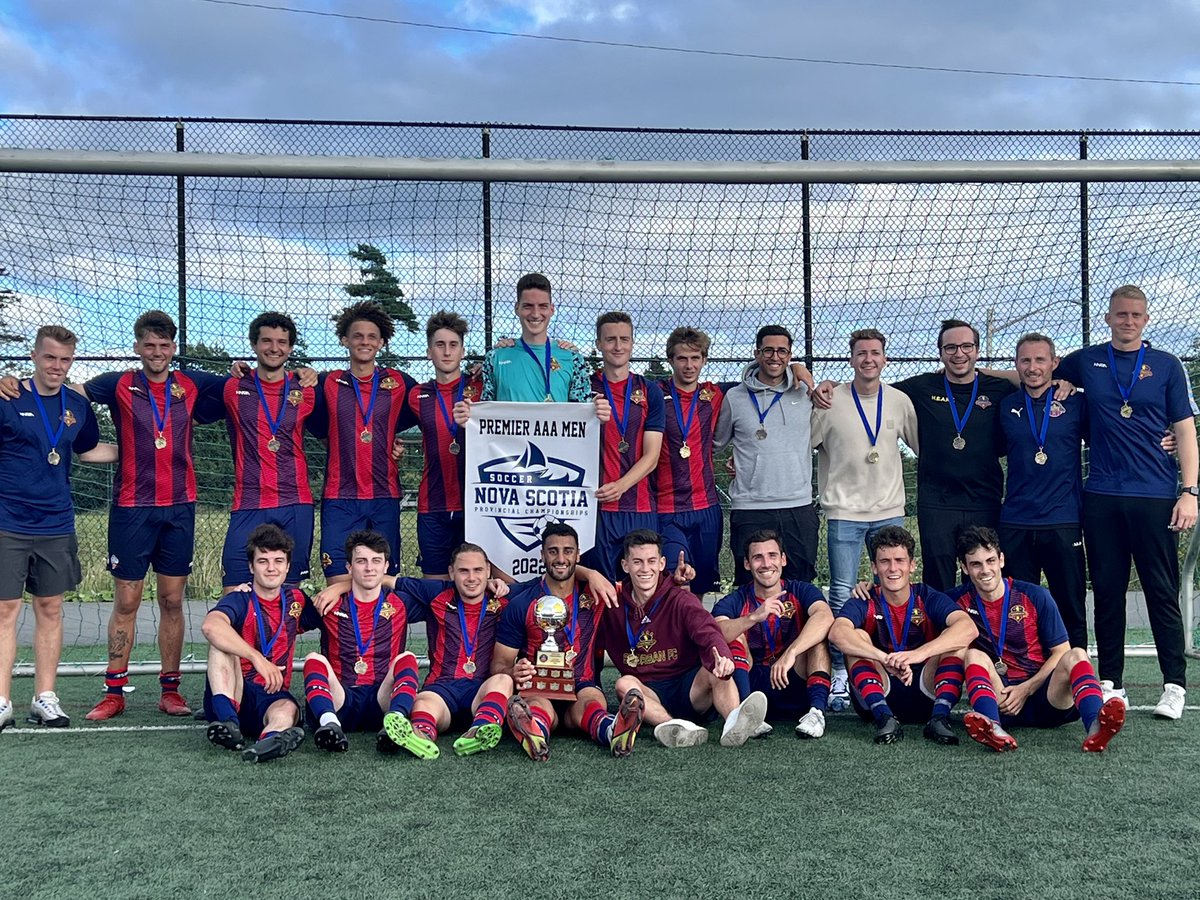 SoccerNS's tweet photo. FULL-TIME 

@SuburbanFC AAA Men are the NSSL &amp; Soccer Nova Scotia’s Provincial Champions 🔥🔥🔥🔥

First provincial title since 2011

@SuburbanFC 2-1 @HalifaxDunbrack 

Suburban FC Goals ⚽️

Damian DeDekker 51’
Liam Kelly 73’ 

Dunbrack Goal ⚽️

Ahmed Ibrahim 3’

#snsprovincials https://t.co/WabAl7k6f5