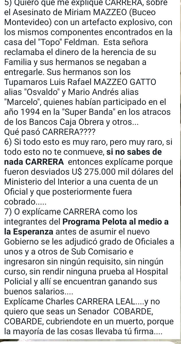 alrighetti's tweet photo. Opa! Algunas preguntas que llegaron por whats app para el senador Carrera. Jeje https://t.co/JzEg0OO4lb