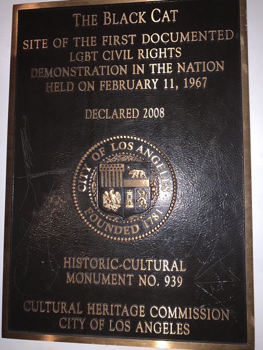 NickWolfinger's tweet image. When in Los Angeles for #asa2022 I came across this plaque. I had no idea there had been a LGBT protest before Stonewall.