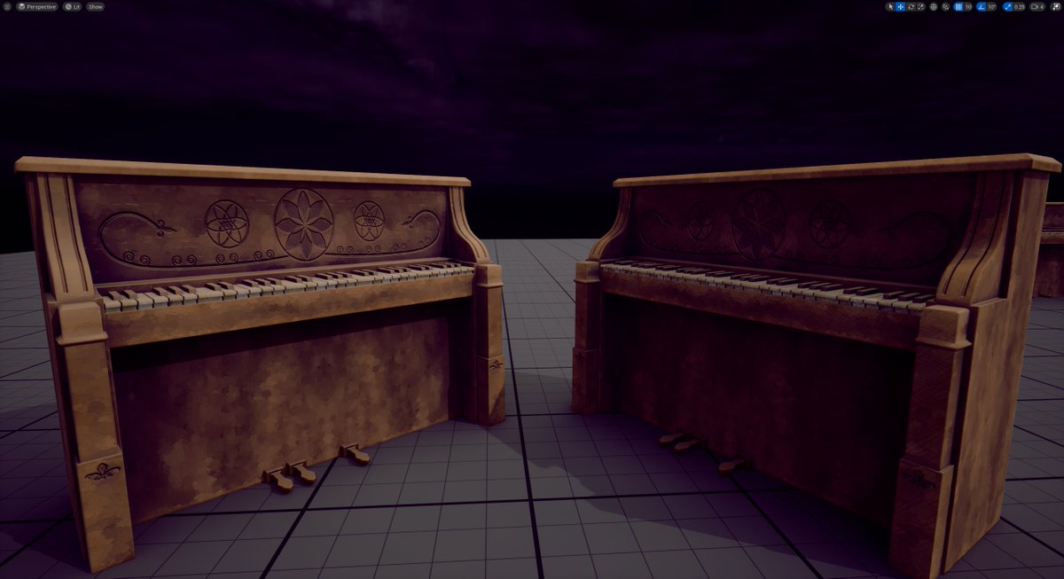 Decided to spend this weekend experimenting with more stylized art and ended up learning some nice bits of technical skills that will hopefully help me in the future #gameart #gamedev