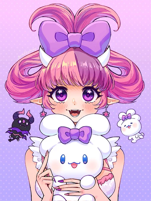 Ironmouse x cinnamoroll  #ironmouseart 