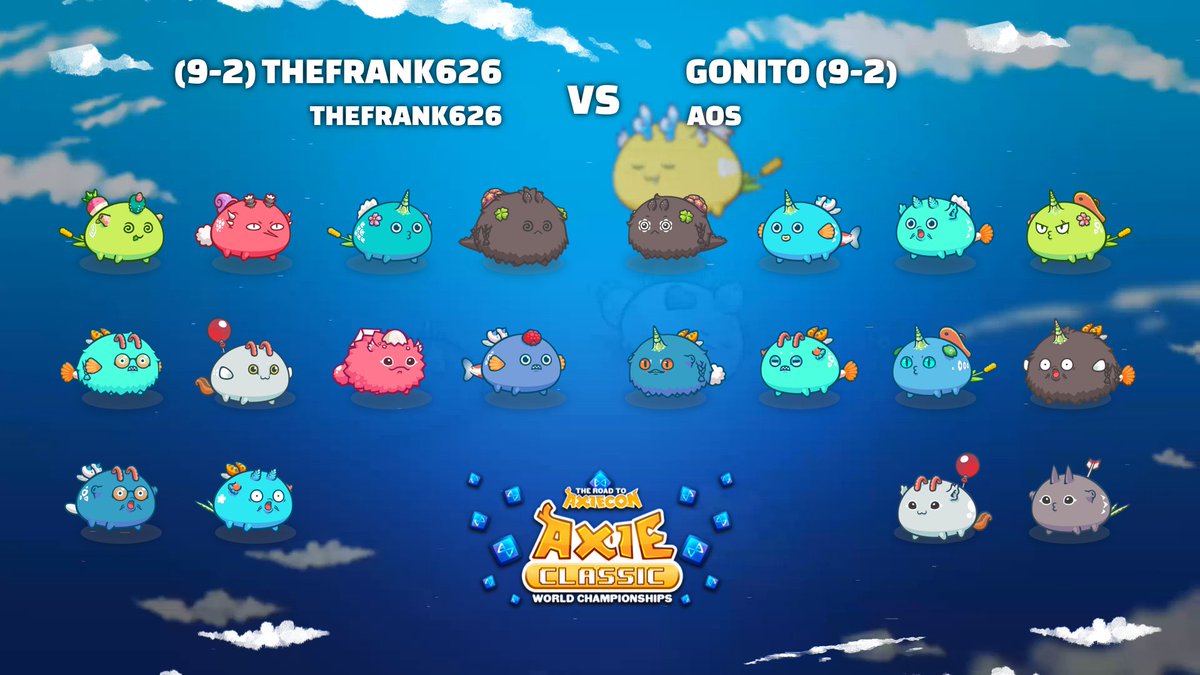 Up next <a href="/AOSGuild/">Ace Of Spades ♠️</a> <a href="/Gonito16/">Gonito</a> ⚔️ #FRANK626
🇵🇭: facebook.com/AxieInfinity
🇺🇸: twitch.tv/axieinfinity
🇵🇹: twitch.tv/axieinfinitypt
🇪🇸: twitch.tv/axieinfinityes…