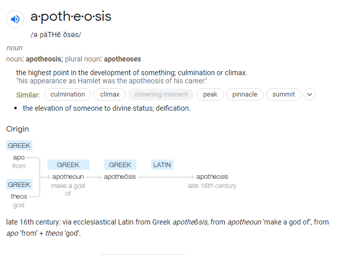 Keep your eyes peeled. Apotheosis is coming soon.