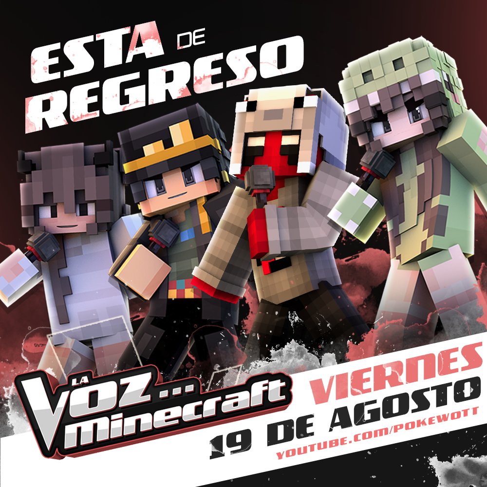 LaVozMinecraft's tweet photo. ESTA DE REGRESO! #LaVozMinecraft regresa para quedarse! No te pierdas el penultimo programa de #LaAudiciones por https://t.co/vzBtyLFR9k https://t.co/NqXZP6QKms