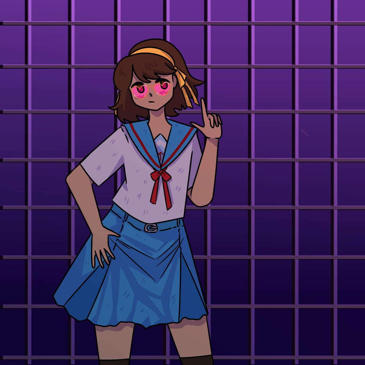 Kartheds's tweet photo. i only know how to make one kind of background that doesnt take 8 years. i also think i have some sort of flux on one of my monitors but not the other -- oopsie https://t.co/PGl5J8CDCs