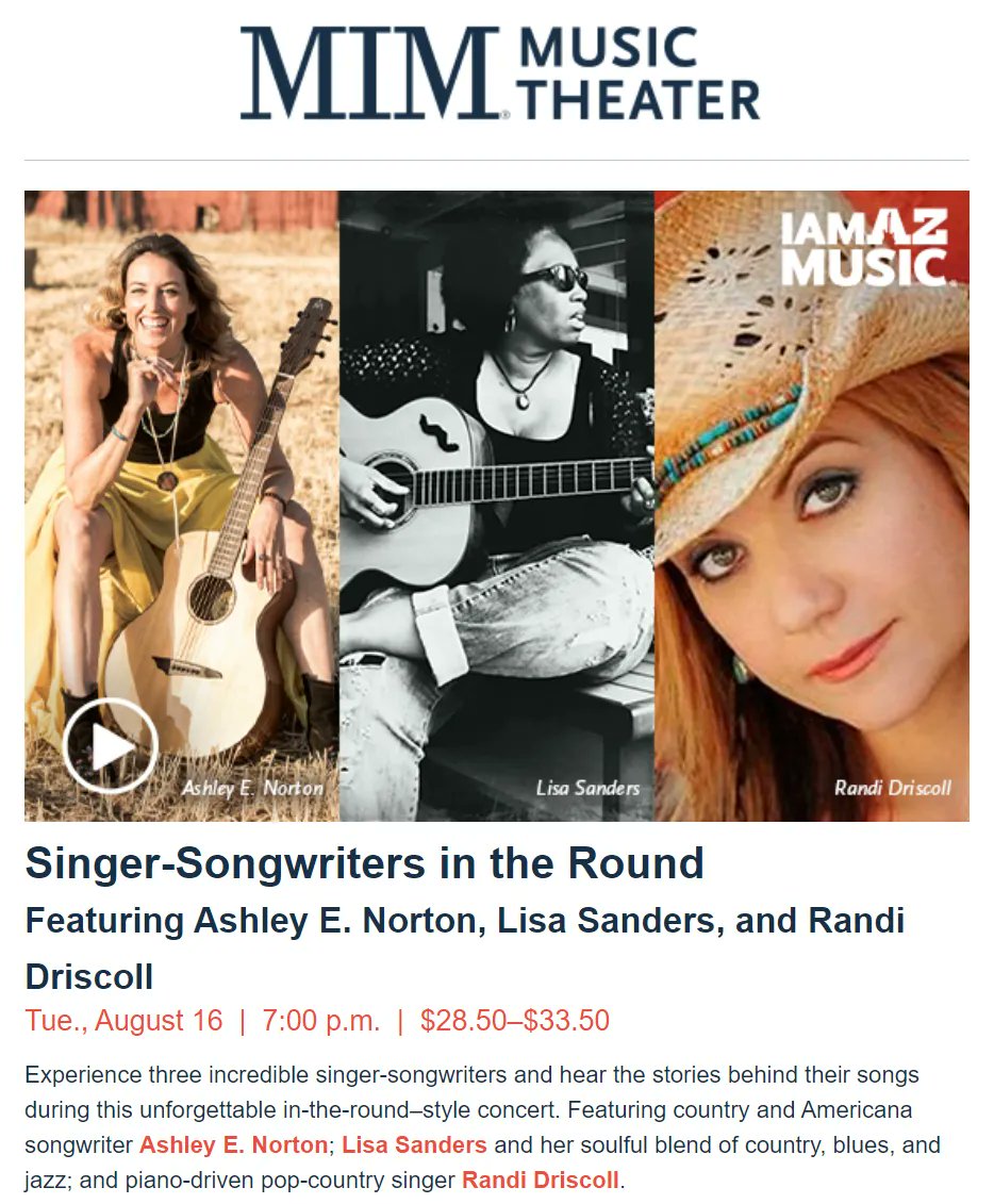 Really excited to be playing the MIM
Phoenix AZ This Tuesday with these Singing, songwriting Angels! <a href="/AshleyENorton/">Ashley Norton</a> , <a href="/randidriscoll/">Randi Driscoll</a> 

mimphx.secure.force.com/ticket/?_ga=2.…