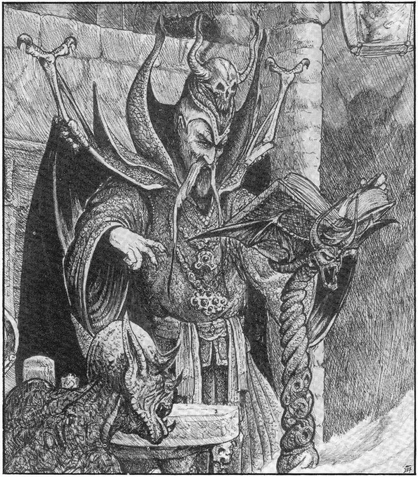 Evil wizard by Tony Ackland 