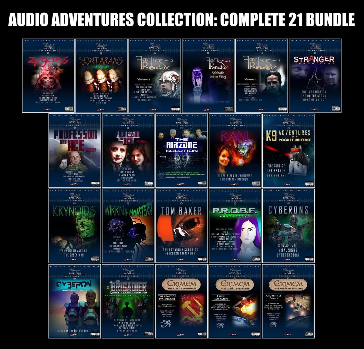 bbv_productions's tweet photo. NEW BUNDLE OF BBV's AUDIO HISTORY... So far!
ONLY @ #BBV!
(UK-ONLY)
https://t.co/TPvZGwsMQX
(Non-UK)
https://t.co/T5N4Yz23iP
#Cyberon #FactionParadox #Hellscape #Zygons #Krynoids #TheStranger #ProfessorandAce #PROBE #Erimem #DoctorWho https://t.co/tNEkCEnYff