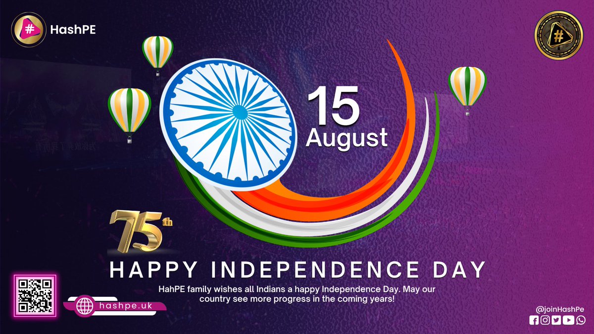 joinhashpe's tweet photo. Wishing you all a
HAPPY INDEPENDENCE DAY!

GET STARTED
For more pieces information
Visit: https://t.co/sK6E7jVopE | https://t.co/lMPUnnleKd

#crypto #jackcasino #onlineshopping #OTT #hashpefun #watchmovies #gamingcoin #hashpe #joinhashpe #hplay #PlayAndEarn #yieldfarming https://t.co/k2y2yMWnfQ