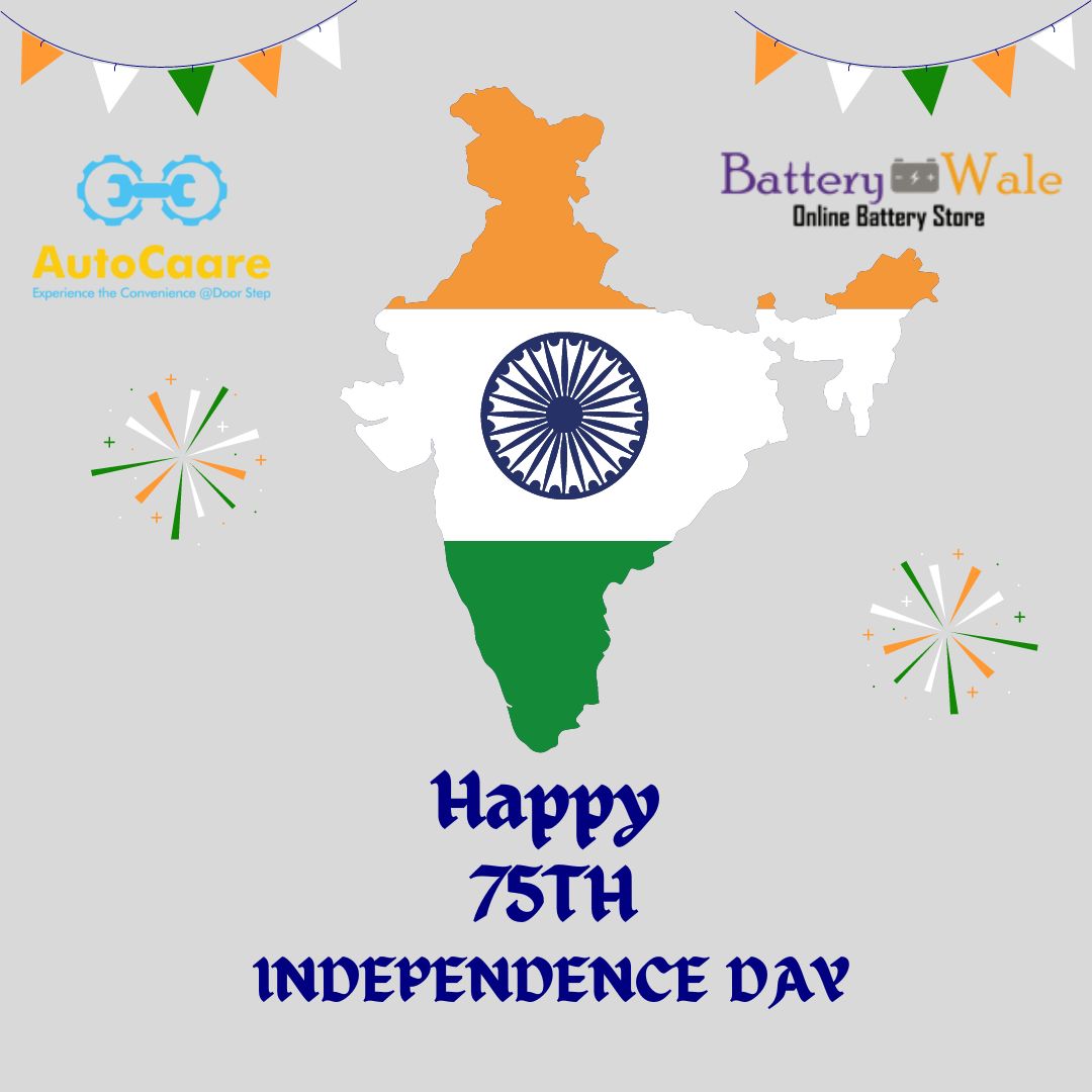 BatteryWale's tweet photo. Happy 75th Independence Day 

#batterywale
#carbattery #inverterbattery #bikebattery #upsbattery #autocaare https://t.co/xrq5PKPqQi