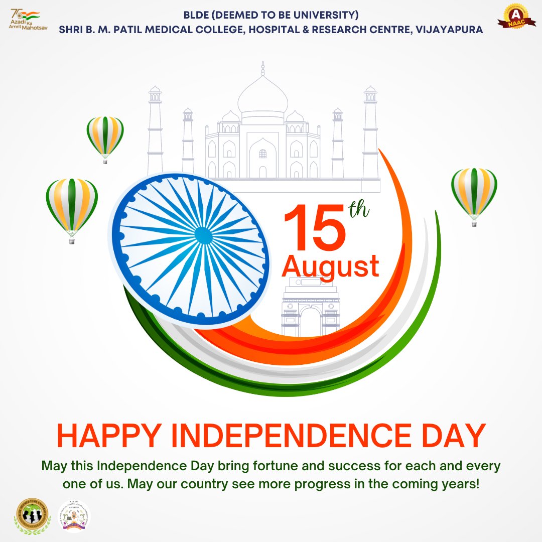 bldedu's tweet photo. Happy Independence Day 🇮🇳 to you. Today let’s celebrate those who shed their blood for our freedom. They are the ones who deserve the glory.
#AzadikaAmritMahotsav #HarGharTiranga #independenceday #independencedayindia #bldedu #15august https://t.co/HIQEktWVzl