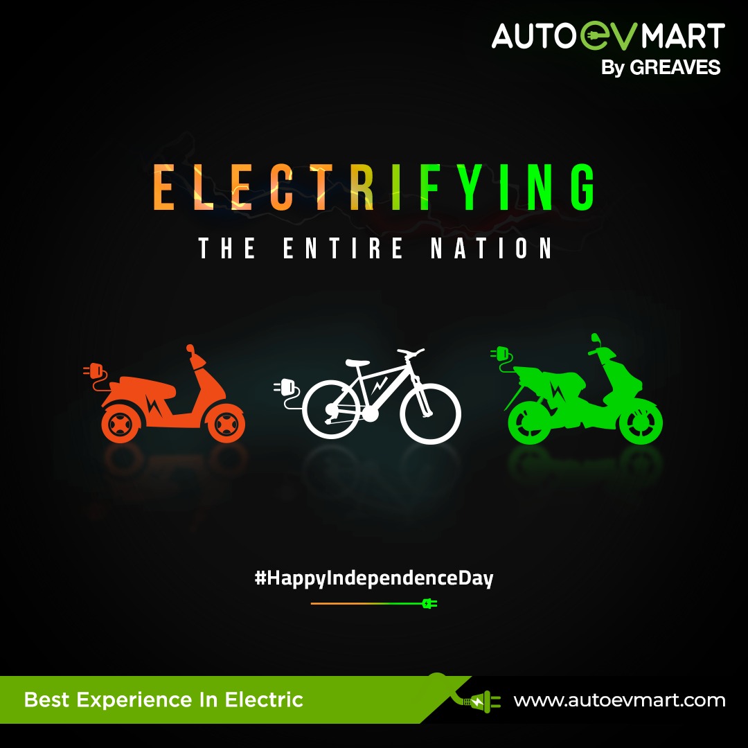 This Independence Day, switch to a sustainable ride with electric 2-wheelers and contribute towards making India cleaner and greener! 

Visit the Auto EV mart store to explore our wide range of offerings. 

Happy Independence Day! 

#AutoEVMart #HappyIndependenceDay