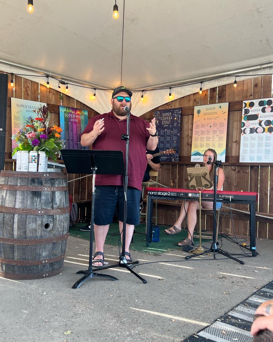 blindmanbrewery's tweet photo. This was a special special afternoon. We had the privilege of hosting authors who contributed to the super cans and heard their stories here at the brewery. Thanks to all of you who came out. We are definitely going to be doing this again. #sessionstories @ckuaradio https://t.co/RPDBpYZAn6