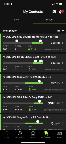 thefantasypenta's tweet photo. Just a couple of wins from the Penta family. :) https://t.co/0iNtMPp2zm