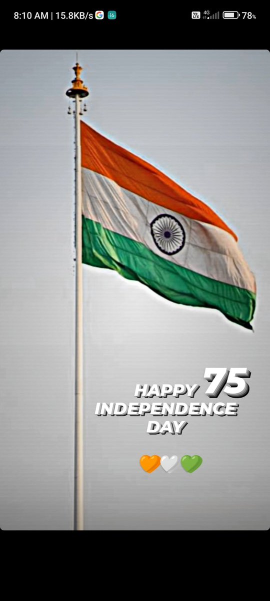 iamchahul's tweet photo. HAPPY INDEPENDENCE DAY 🇮🇳
🧡🤍💚 https://t.co/yxRWfVbN6n