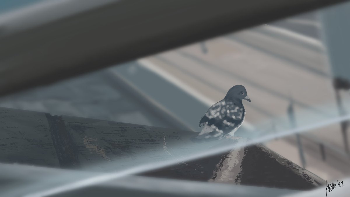 Darkscorex's tweet photo. Because time zones exist, I always work during the  #studybuddies stream. So I've been going through my 'backlog' of VODs. Here's my study from the July 16th stream (shots from movies).  I give you Paul's Pigeon! https://t.co/wpRPcneTuQ