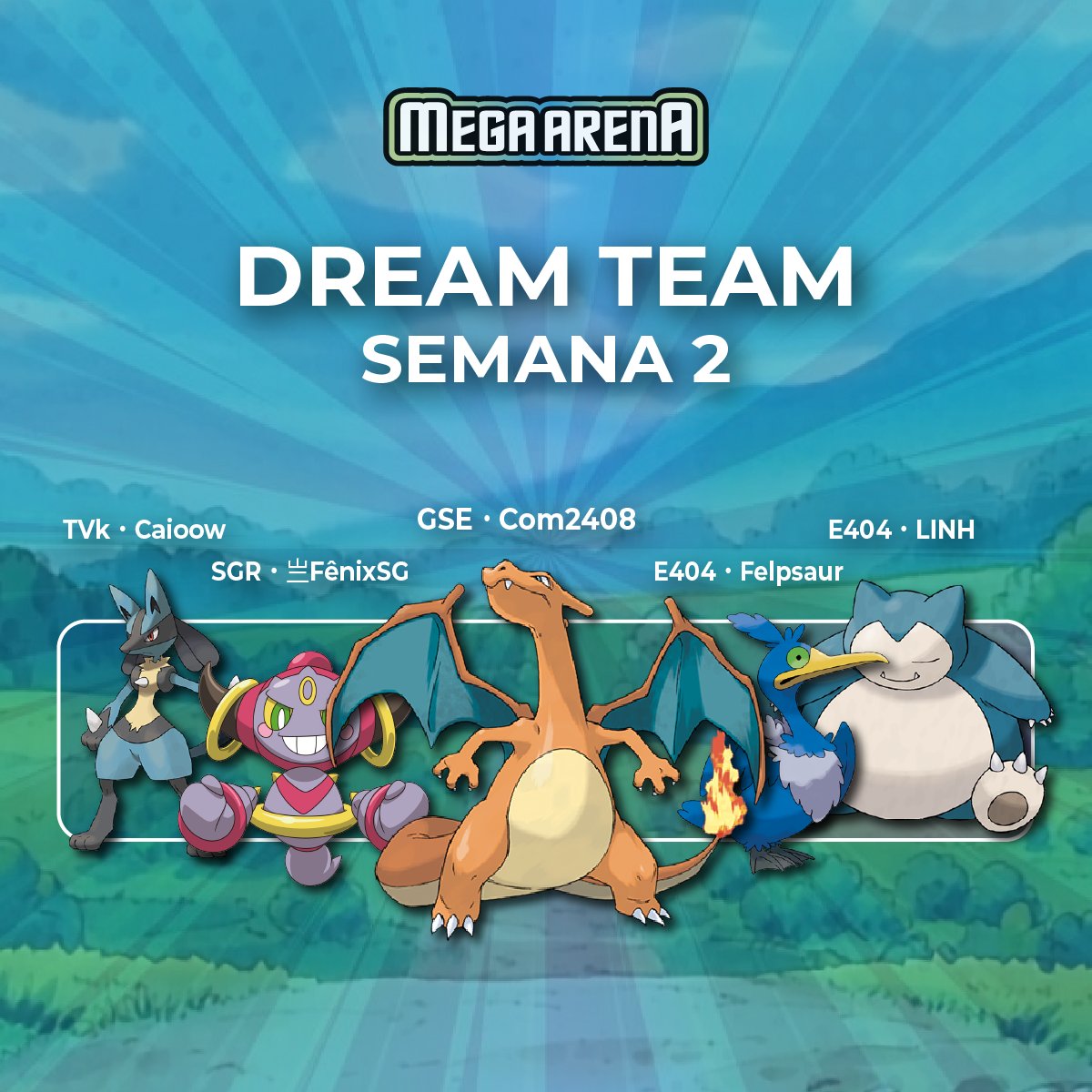 xmgaesports's tweet photo. 📢 Vem conferir qual foi o Dream Team e os dados coletados da segunda semana do Circuito das Insígnias! ⚡🔥💧🍃 https://t.co/6dR16NZVs7