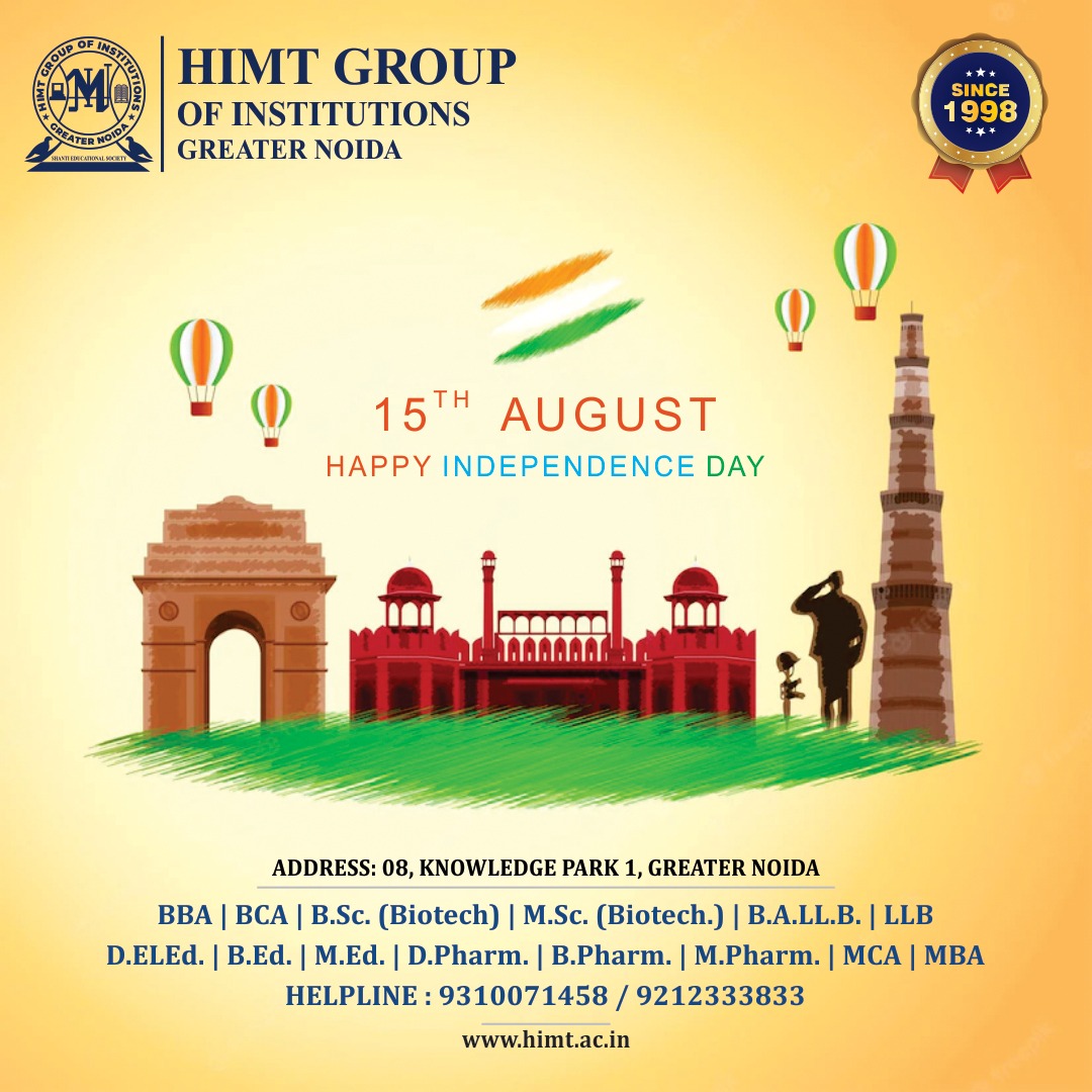 HIMTGroup1's tweet photo. 𝘛𝘖𝘋𝘈𝘠 𝘓𝘌𝘛 𝘜𝘚 𝘛𝘈𝘒𝘌 𝘚𝘖𝘔𝘌 𝘛𝘐𝘔𝘌
𝘛𝘖 𝘝𝘈𝘓𝘜𝘌 𝘖𝘜𝘙 𝘕𝘈𝘛𝘐𝘖𝘕
𝘈𝘕𝘋 𝘕𝘌𝘝𝘌𝘙 𝘍𝘖𝘙𝘎𝘌𝘛 𝘛𝘏𝘌 𝘚𝘈𝘊𝘙𝘐𝘍𝘐𝘊𝘌𝘚
"𝗛𝗔𝗣𝗣𝗬 𝗜𝗡𝗗𝗘𝗣𝗘𝗡𝗗𝗘𝗡𝗖𝗘 𝗗𝗔𝗬"

#HIMT #IndependenceDay #IndependenceDayIndia #India #august #HappyIndependenceDay https://t.co/5qbKfrFueS