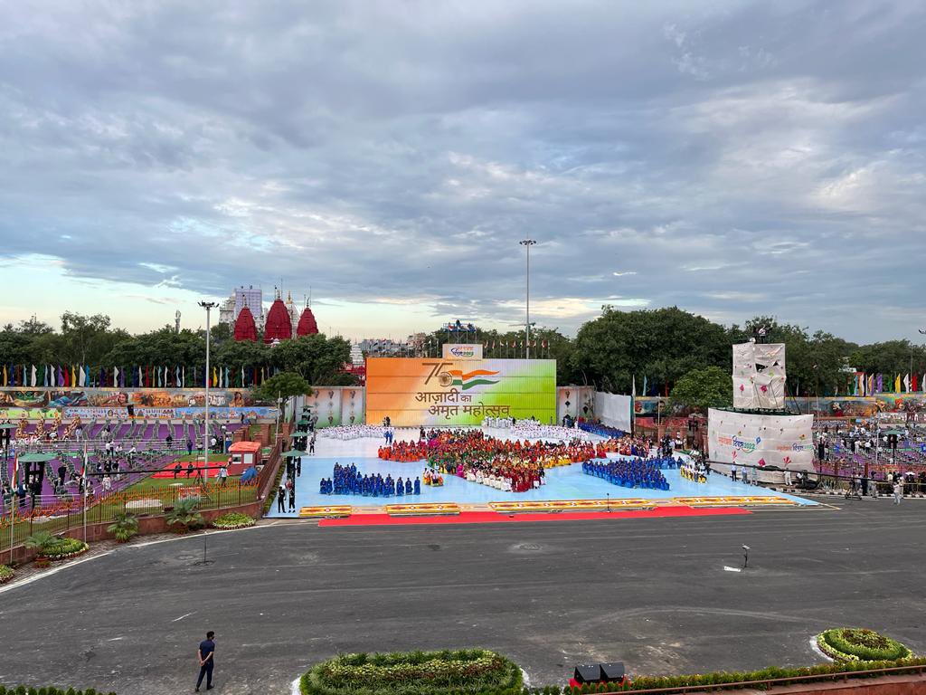 amit__k_'s tweet photo. Mother of Democracy celebrates its 75th year of Independence. 
"Jai Hind"

#IndiaAt75 #IndependenceDay https://t.co/hPqXppSypM