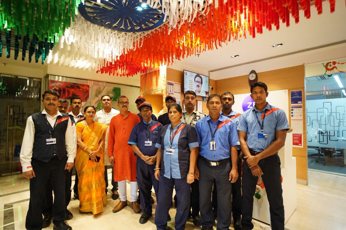 punitgoenka's tweet photo. As a proud Indian Entertainment Co. taking our rich culture across the globe over 3 decades; we’re celebrating #AzaadikaAmritMahotsav with immense enthusiasm across offices! Sharing some moments with my ZEE Family @narendramodi @PMOIndia @AmritMahotsav https://t.co/PSB5c7PWSq