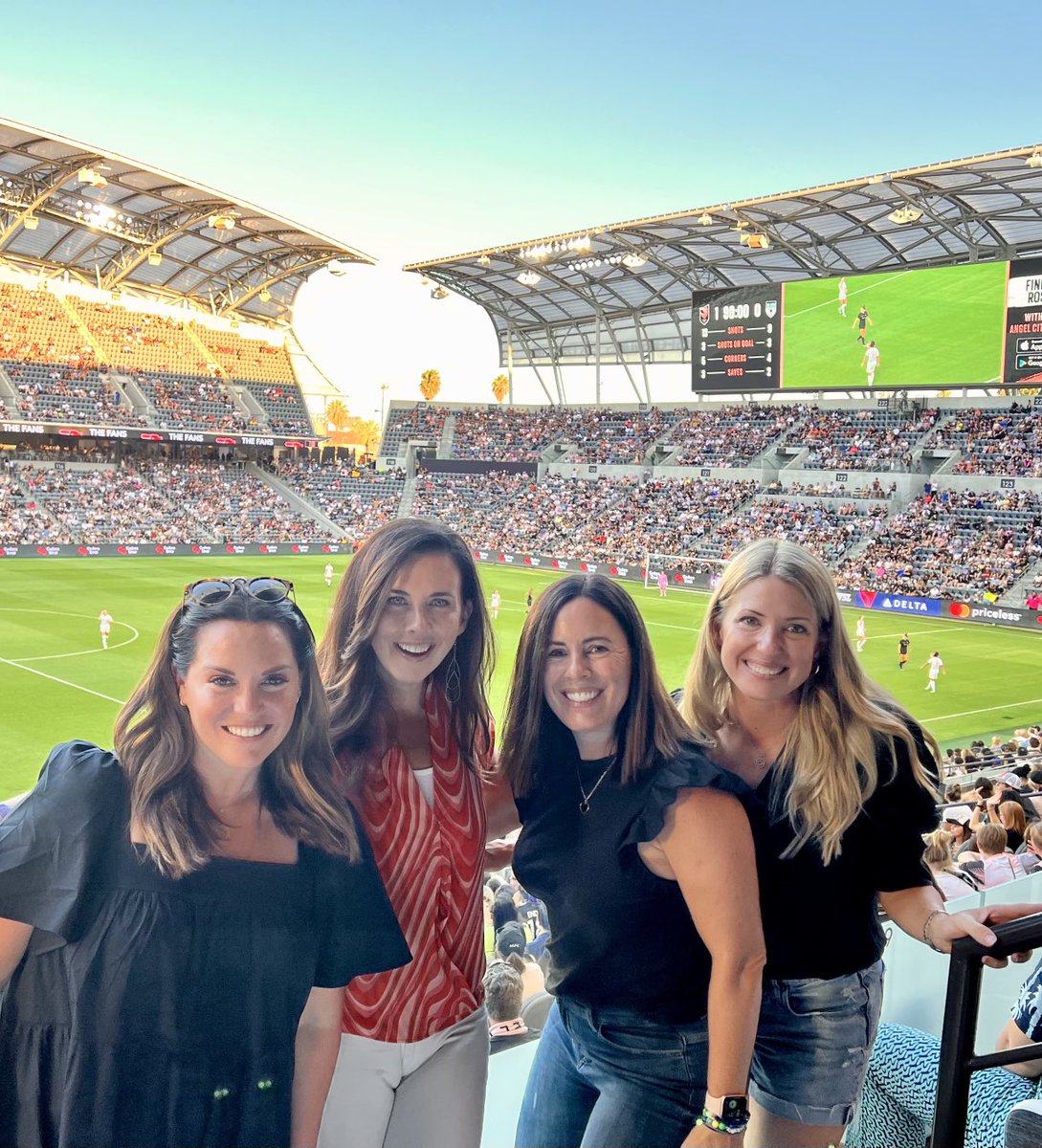 tbiggio's tweet photo. Amazing night celebrating and Angel City win with some incredible women and friends! ⁦@AllisonChecchi⁩ ⁦@KerryTucker⁩ ⁦@sunnylauridsen⁩ #ACFC  ⁦@weareangelcity⁩ https://t.co/eS8XNX5sqM