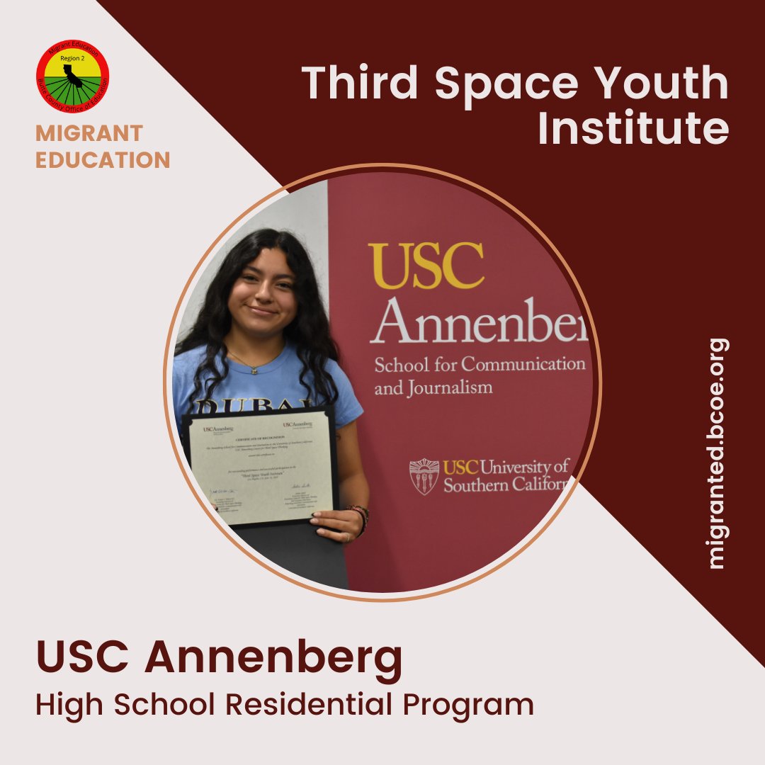 This summer, Migrant Education resumed in-person residential programs for the first time since 2019! We kicked off the summer with a new high school program at USC Annenberg.

For more information about the programs we offer, visit our website. 
migranted.bcoe.org 
#ButteCOE