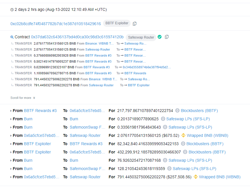 realFUD's tweet photo. .@GandalfEducator really must be some sort of wizard to sell his #bbtf at a loss 11 hours before the exploit took place 🧙‍♂️

Or maybe he was tipped off? 🤔

Gandalf Sell: https://t.co/DQBA44kIK5

Exploiter Sell: https://t.co/7VnaYrj2S2

#safemoon #bbtf https://t.co/jtJ3NJJ7pc