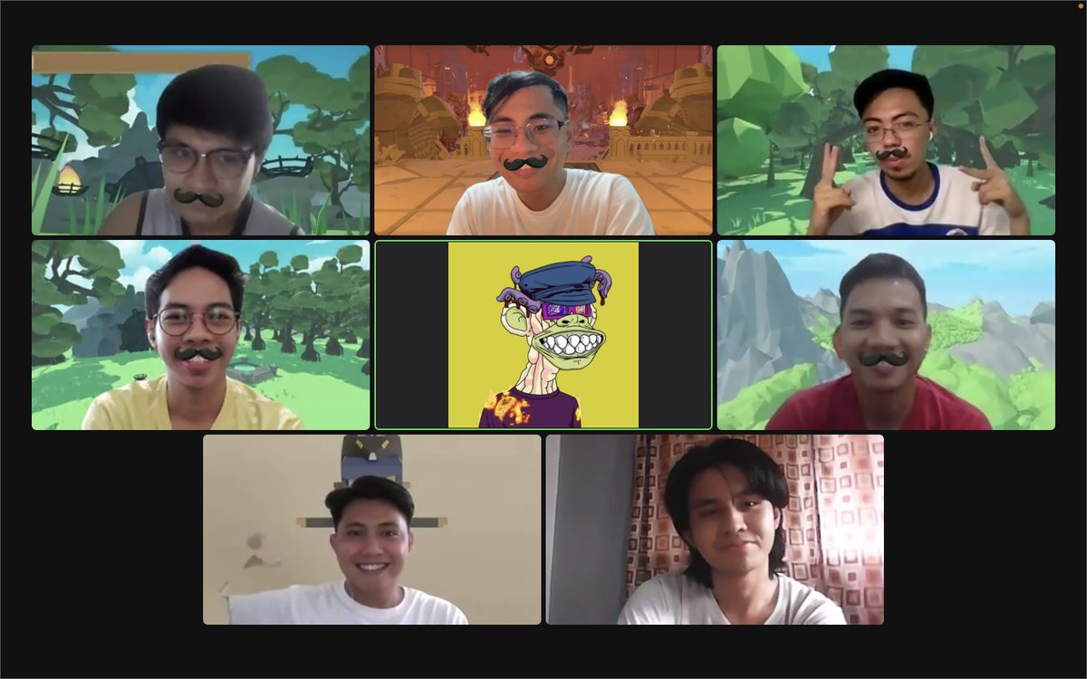 ismaeljerusalem's tweet photo. Monday meeting with team @ownlyio featuring @BoredApeYC #MAYC 9622 aka @ricozuniga! 🇵🇭🇨🇦

- 3D AR NFT update
- 3D Maruaders new models
- 3D generative 10,000 @mustachioverse Rascals update
- 3D virtual art gallery installation of @marso_63 #genesisblock
- #BBC &amp; #AMAC 2022 update https://t.co/nD0X6VnAwQ