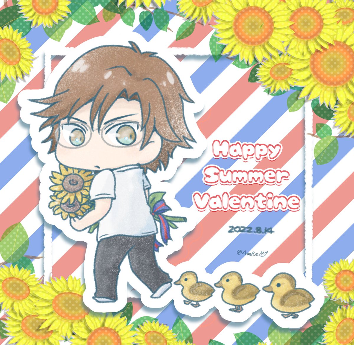 4mei_e's tweet image. 油断してたるんでるので大遅刻😂な #ハッピーサマーバレンタイン 🌻✨
跡部＆手塚で、いくよっ！！だいすきーーー💕！！！！

#サマバレ #サマバレ2022 #ハッピーサマーバレンタイン2022