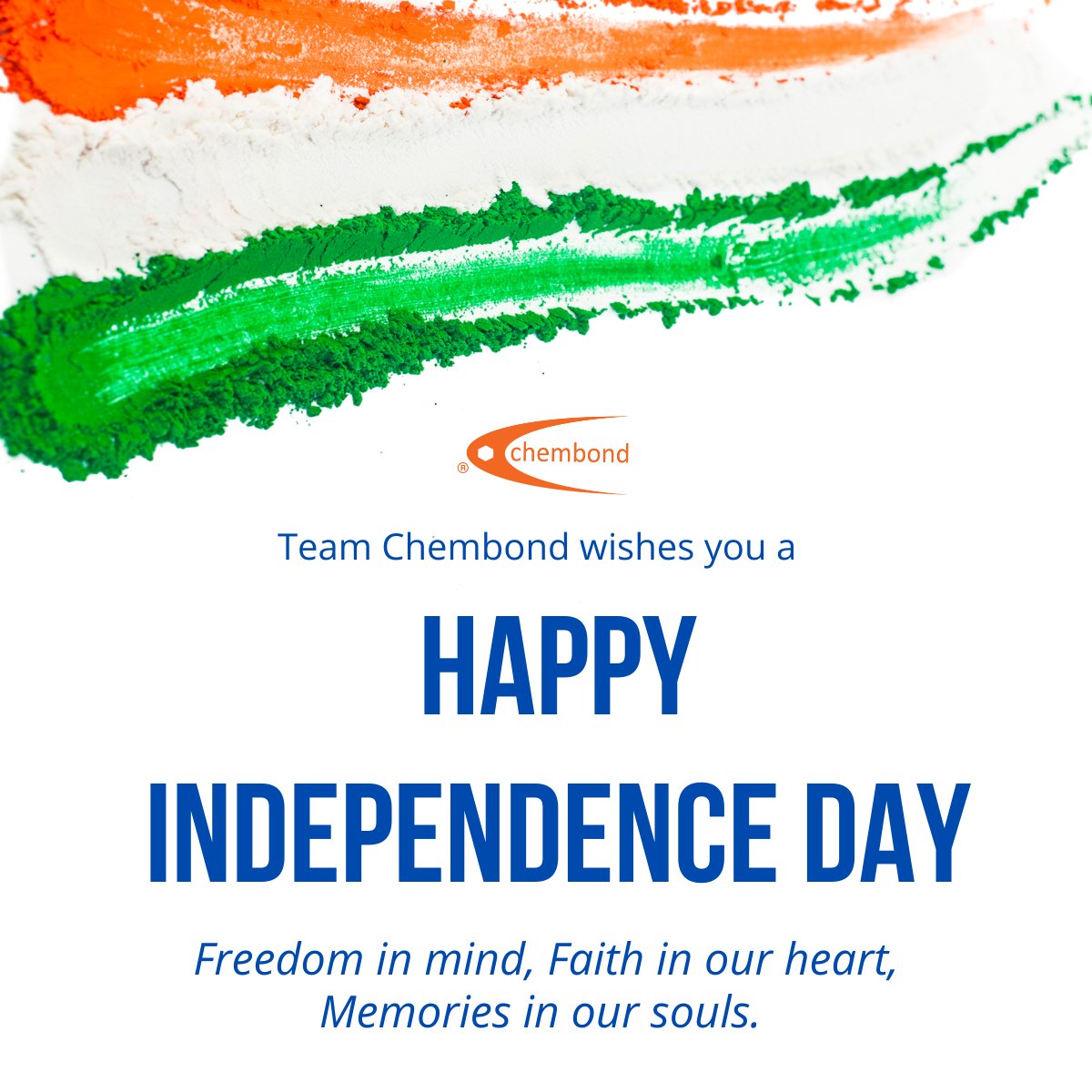 Chembondchem's tweet photo. The 🇮🇳 is the symbol of #National unity. #DYK what our Tri-color stands for? 
Saffron symbolizes courage &amp; sacrifice
White indicates peace &amp; truth
Green is the symbol of growth &amp; prosperity 
The Dharma Chakra signifies continual progress of the country. #HappyIndependenceDay https://t.co/Jy3i02m723