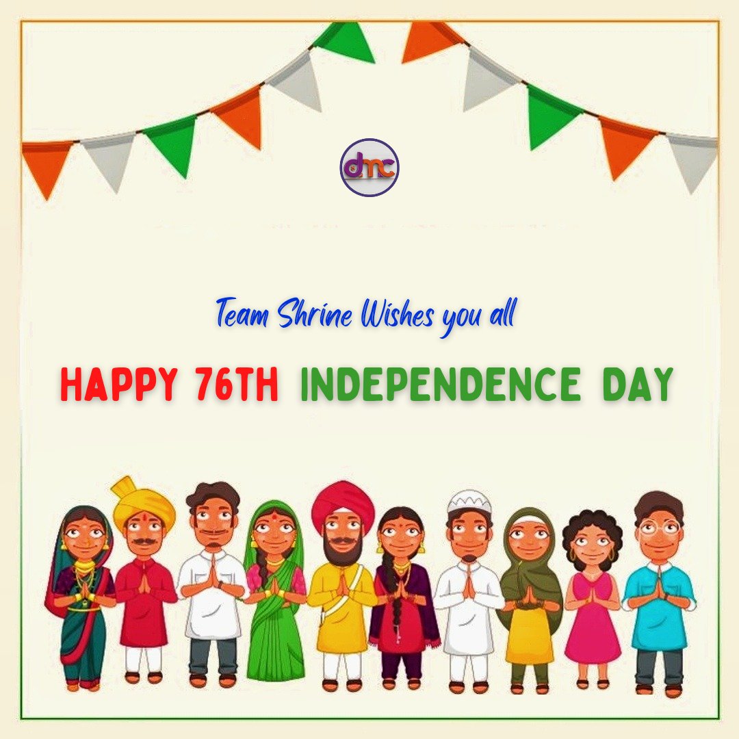 SHRINEDMC's tweet photo. Happy 76th Independence Day to one and all Indians. ♥️🇮🇳

#JaiHind #75YearsOfFreedom https://t.co/66uZXk74pW