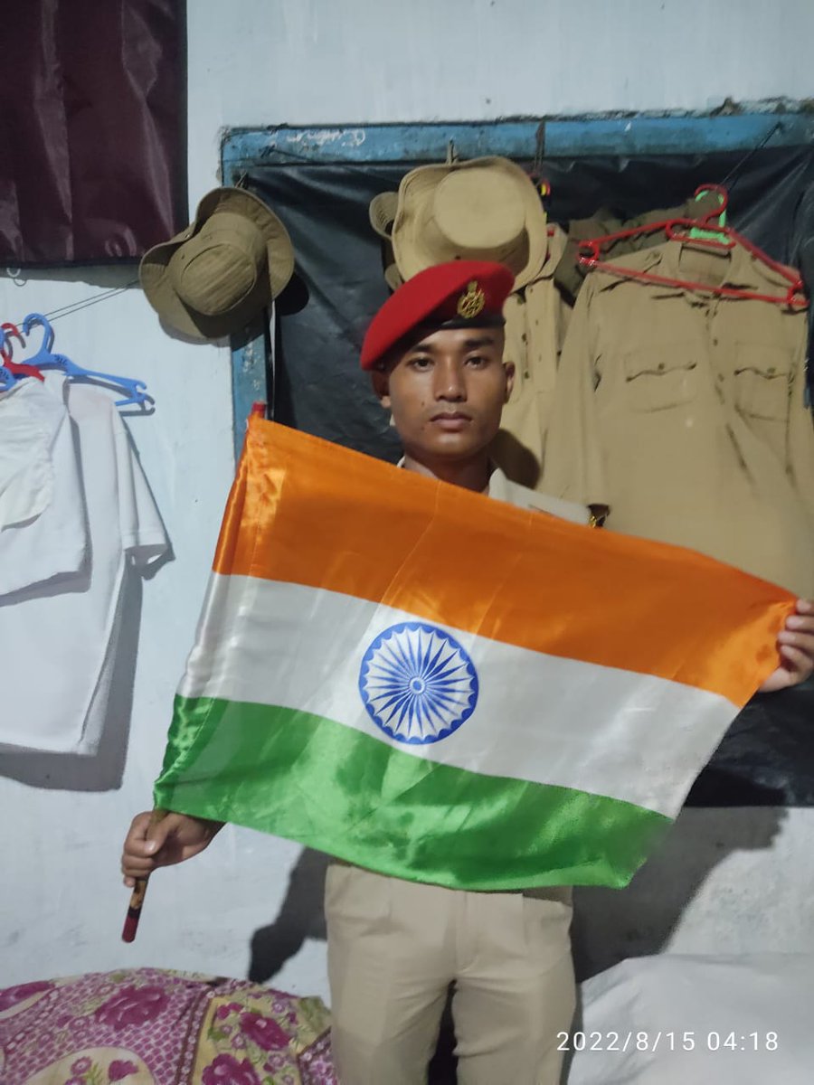 rabinbasu1992's tweet photo. Mere Hath Mei Tiranga,11th APBn Dergaon
#AzadiKaAmritMahotsav
#HarGharTiranga
#HarGharTirangaAssam
@PMOIndia
@HMOIndia
@MinOfCultureGoI
@CMOfficeAssam
@himantabiswa
@DGPAssamPolice
@assampolice
@commandant11th1 https://t.co/JXuSxmGkCB