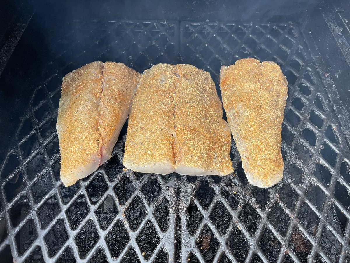 Shadetree_77's tweet photo. Trying my hand at something new! My wife caught a King Mackel yesterday deep sea fishing, and today it’s on the grill/smoker!! Let’s see how this turns out! #NeverDoneThis @KeithaRodden @sports_palmetto https://t.co/1hTVSr9JaN
