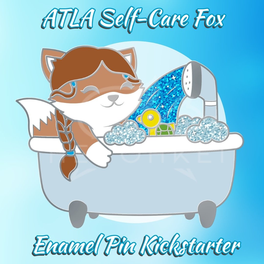 HeyOhKei's tweet photo. Waterbenders must have way more fun in the bath! 🤭🛀🏽💧 #ATLA #Selfcare #Fox #EnamelPin #Kickstarter launching August 26th! Please 💙 Like 💬 Comment &amp; ➡️ Share! Don't forget to turn your notifications on for updates! 🔔 Thank you! #MentalHealth #AvatarTheLastAirbender #Katara https://t.co/7S0wchyQJH