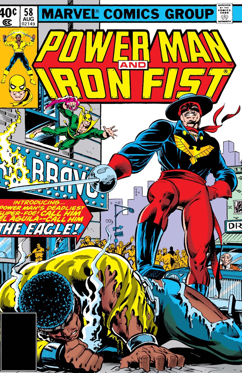 1stApp's tweet photo. @MCU_Direct The #1stApp of El Aguila is Power Man and Iron Fist #58 from 1978. https://t.co/hc4dtSlT2Y