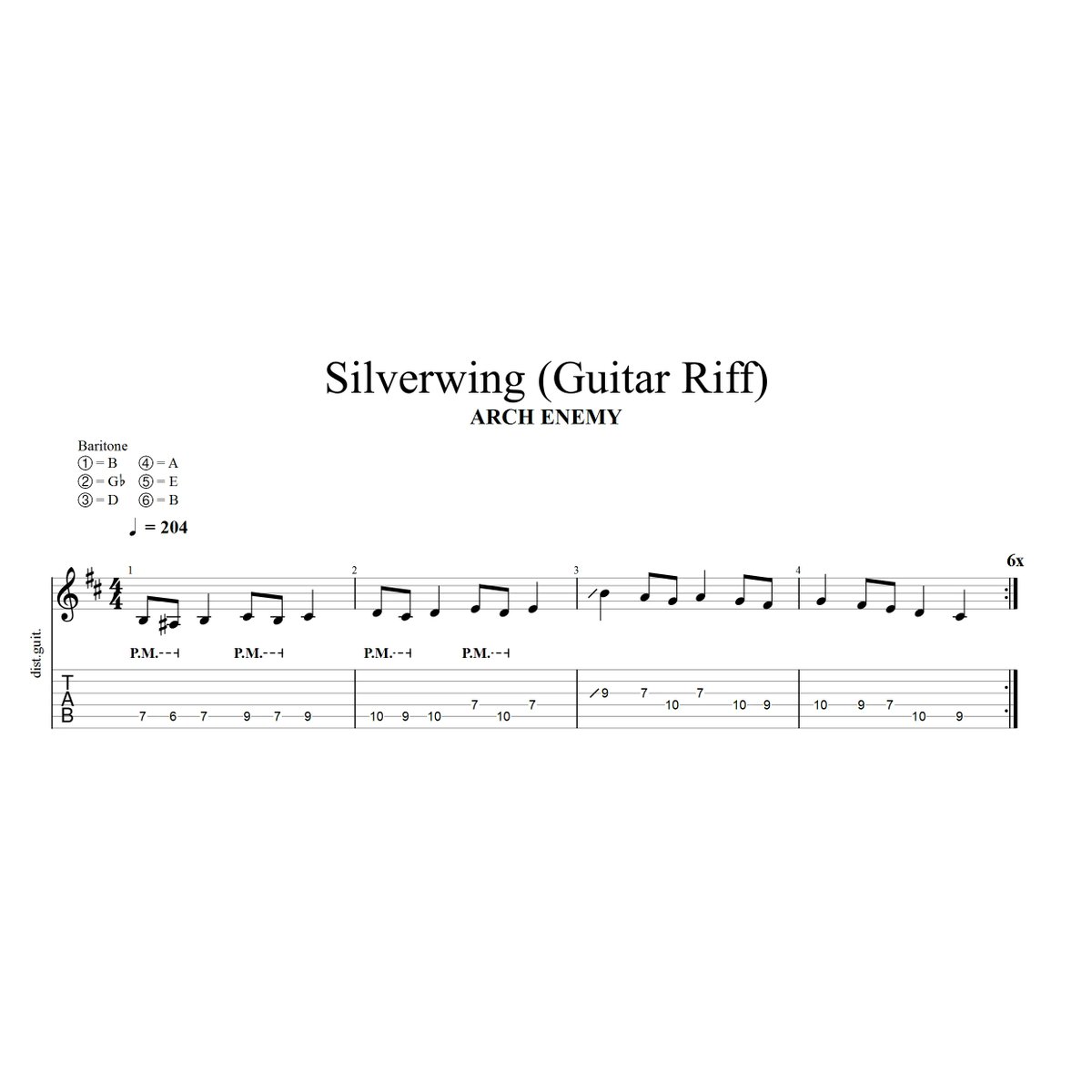ruki_bear's tweet photo. ARCH ENEMY - Silverwingのギターリフです。
Gt.Iのパートです。途中からGt.IIが下ハモで入ってきます。激しい曲ですが、ギターパートは意外とメロディックですね。
#ArchEnemhy #Silverwing #BurningBridges #MichaelAmott #ChristopherAmott #GuitarRiff #1日1リフ https://t.co/x9D1kMhZMZ
