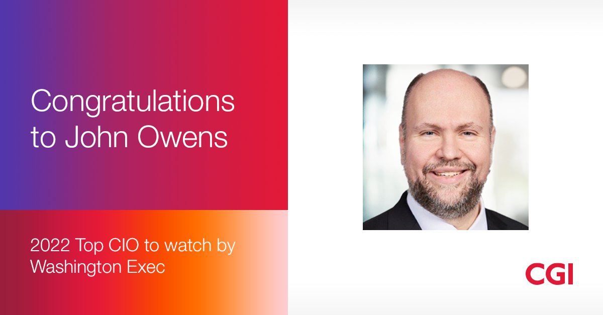 CGI Federal on Twitter "Congratulations to John Owens for being named