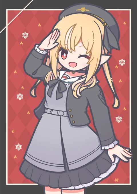 クラシック衣装のフレアちゃんこの色合いも凄く好き…#しらぬえ 