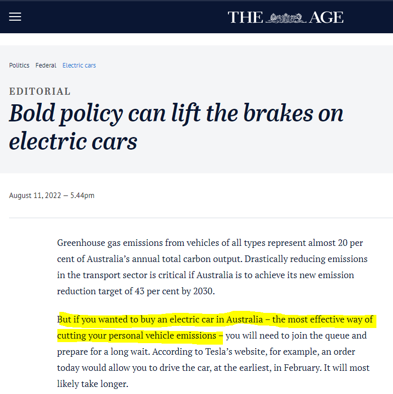 DMead92's tweet photo. @theage I'm not a climate scientist, but I'm pretty sure the "most effective way of cutting your personal vehicle emissions" is to not own a car. https://t.co/ON39amMiVS
