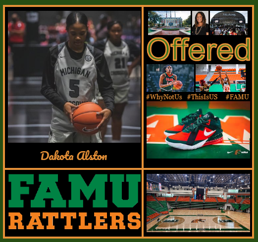Fangs UP Podcast (@fangsuppodcast) on Twitter photo Dakota Alston a guard from Michigan has been offered by Florida A&M University!
Alston is a 2023 Prospect.
<a href="/baller_dakota/">Dakota Alston</a>
<a href="/DetroitEdisonGB/">DEPSA GIRLS BALL</a>
<a href="/FAMUAthletics/">Florida A&M Athletics</a>
<a href="/FAMU_WBB/">Florida A&M Women’s Basketball 🏀</a>
@FAMUCoachPillow
@FQRecruiting
<a href="/247recruiting/">247Sports Recruiting</a>
<a href="/Rivals/">Rivals</a>
<a href="/PrepHoopsMI/">Prep Hoops Michigan</a>
🐍🧡💚
#FAMU
#FangsUp Dakota Alston a guard from Michigan has been offered by Florida A&M University!
Alston is a 2023 Prospect.
<a href="/baller_dakota/">Dakota Alston</a>
<a href="/DetroitEdisonGB/">DEPSA GIRLS BALL</a>
<a href="/FAMUAthletics/">Florida A&M Athletics</a>
<a href="/FAMU_WBB/">Florida A&M Women’s Basketball 🏀</a>
@FAMUCoachPillow
@FQRecruiting
<a href="/247recruiting/">247Sports Recruiting</a>
<a href="/Rivals/">Rivals</a>
<a href="/PrepHoopsMI/">Prep Hoops Michigan</a>
🐍🧡💚
#FAMU
#FangsUp