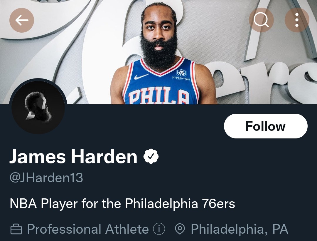 James Harden's Twitter might as well be a LinkedIn profile