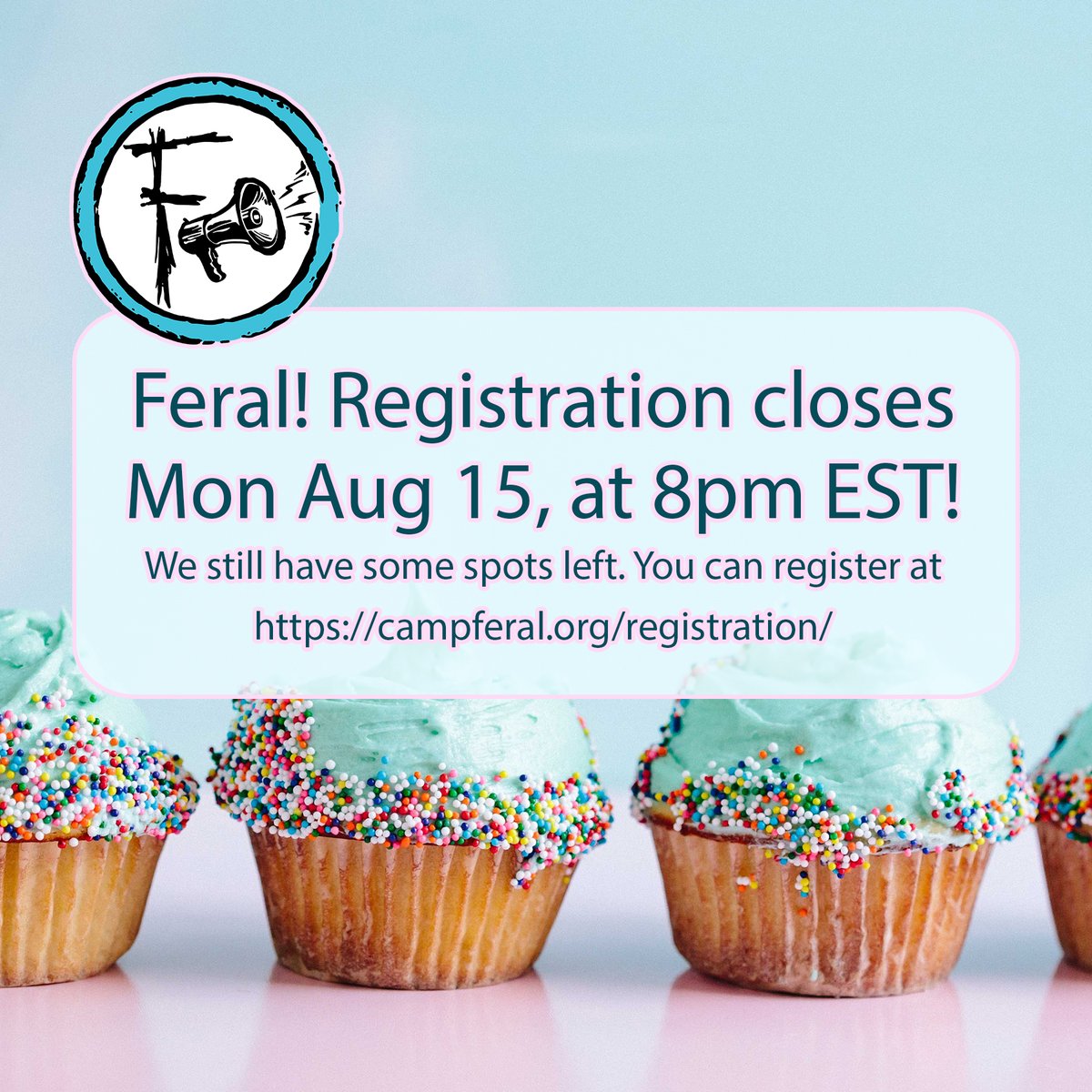 CampFeral's tweet photo. Feral! Registration closes Mon Aug 15, at 8pm EST!
#feral #feral2022 #campferal #furry #furrycon #registration #getsoft https://t.co/8tDnD1cMd8